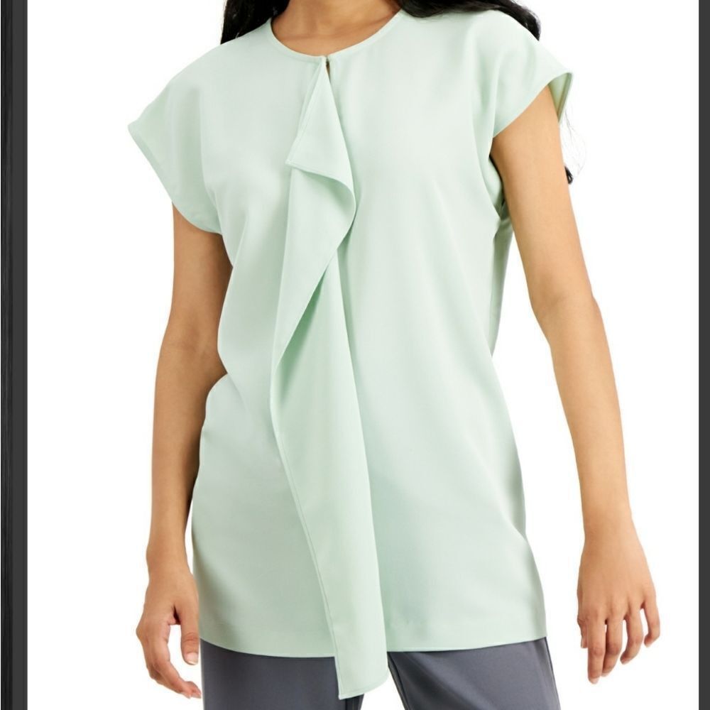 Alfani Ruffle Front Top Sz Lg